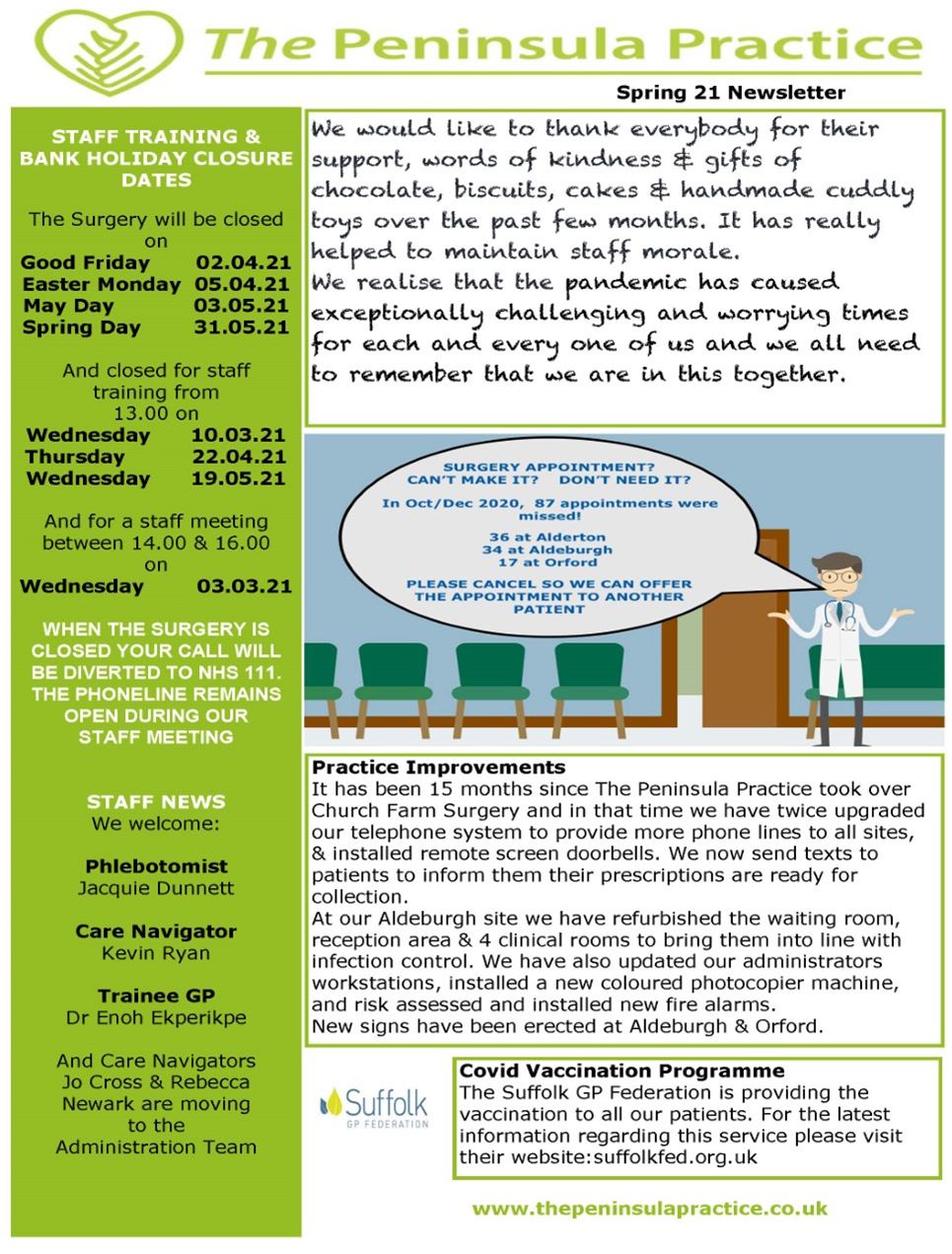 SPRING NEWSLETTER 21 01